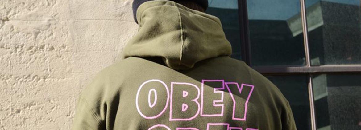 Felpa grigia clearance obey